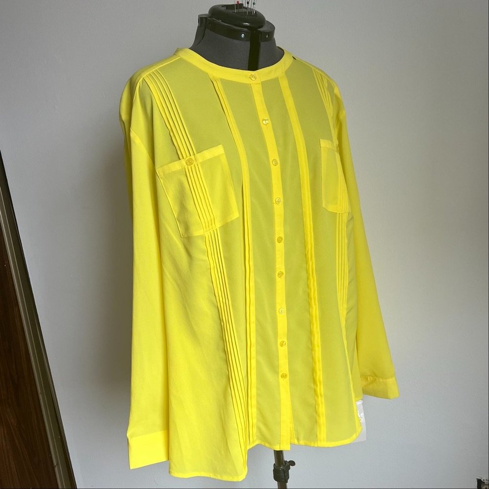 Kathy Che NWT Yellow Long Sleeved Top